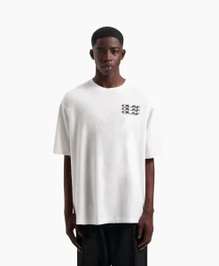 Olaf Hussein T-Shirt Blur Logo Wit*Heren T-Shirts