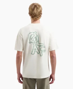 Olaf Hussein T-Shirt Korte Mouw Layered Logo Off White*Heren T-Shirts