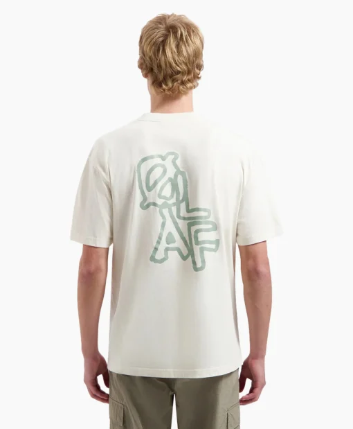 Olaf Hussein T-Shirt Korte Mouw Layered Logo Off White*Heren T-Shirts