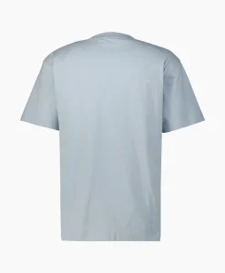 Olaf Hussein T-Shirt Korte Mouw Block Licht Blauw*Heren T-Shirts