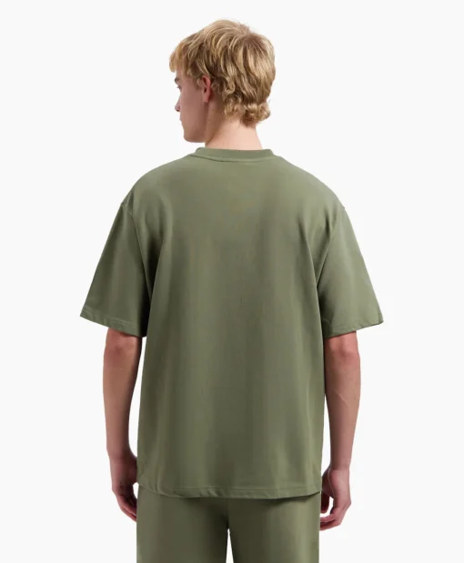 Olaf Hussein T-Shirt Korte Mouw Embroidery Groen*Heren T-Shirts