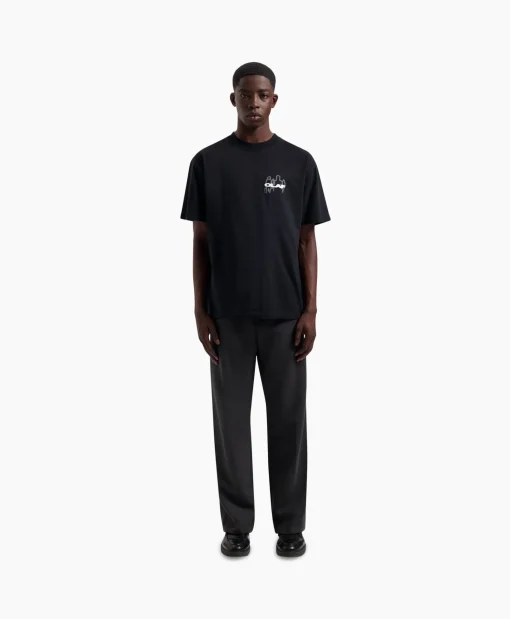 Olaf Hussein T-Shirt Transit Tee Zwart*Heren T-Shirts
