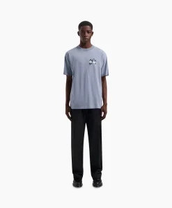 Olaf Hussein T-Shirt Transit Tee Blauw*Heren T-Shirts