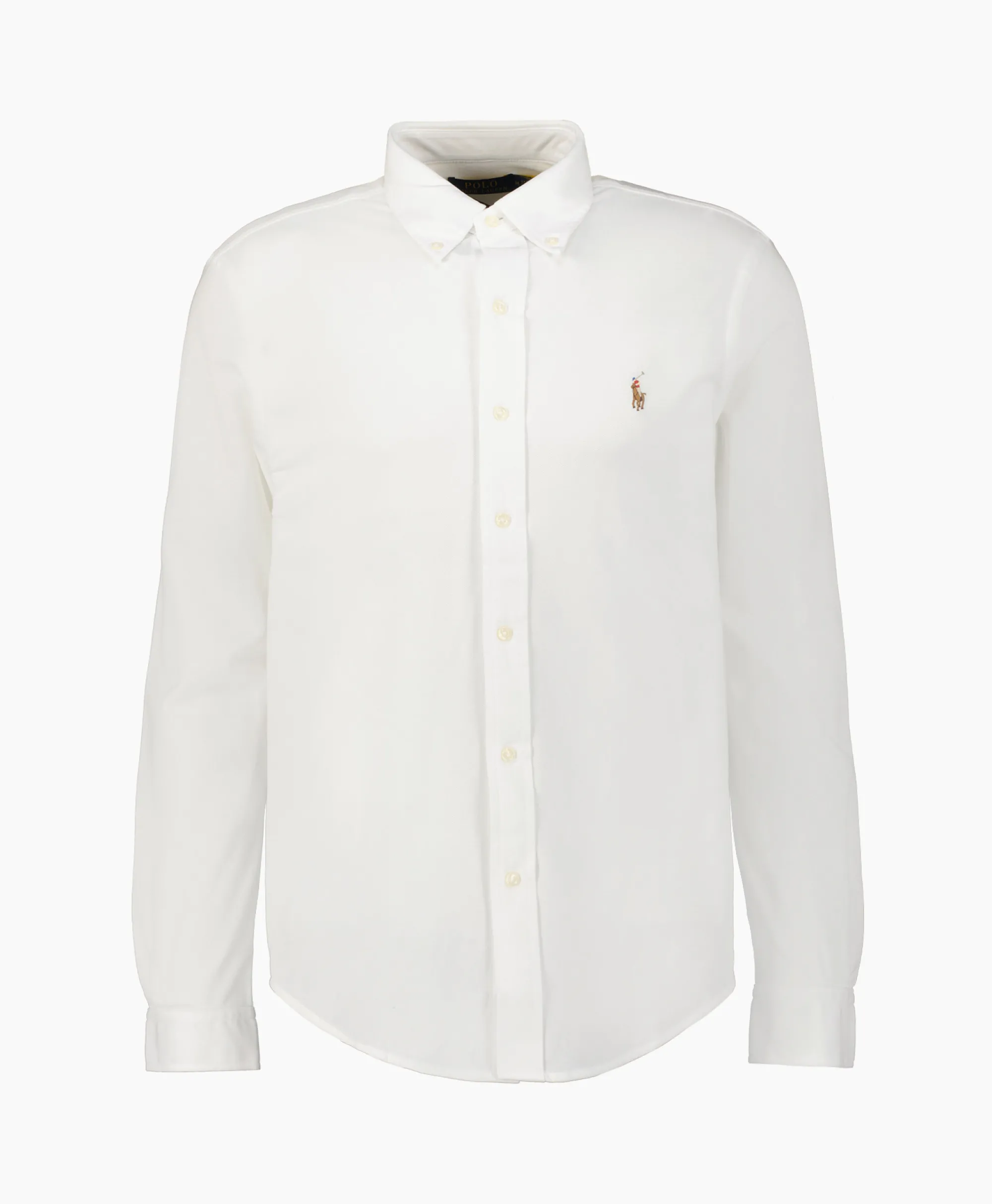Ralph Lauren Overhemd Oxford Mesh Wit*Heren Overhemden
