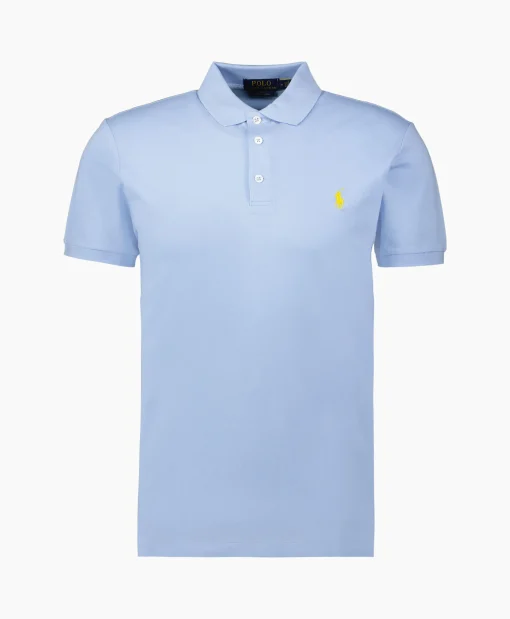 Ralph Lauren Polo Short Sleeve Knit Licht Blauw*Heren Polo's