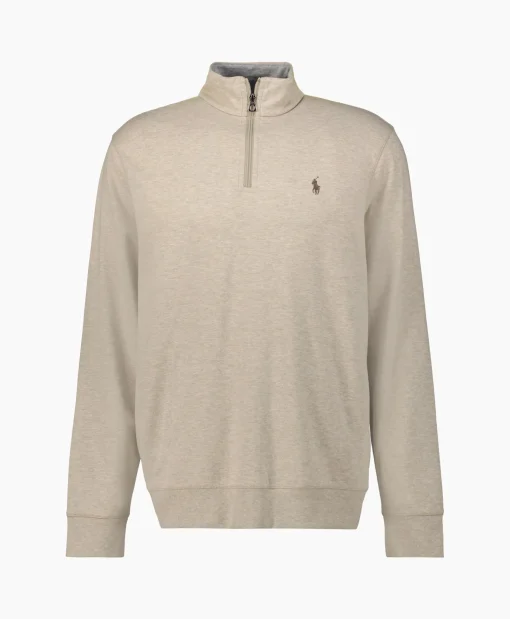 Ralph Lauren Pullover Double Knit Jersey Beige*Heren Truien