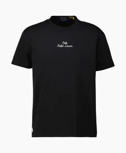 Ralph Lauren T-Shirt Korte Mouw Jersey Mid Logo Zwart*Heren T-Shirts