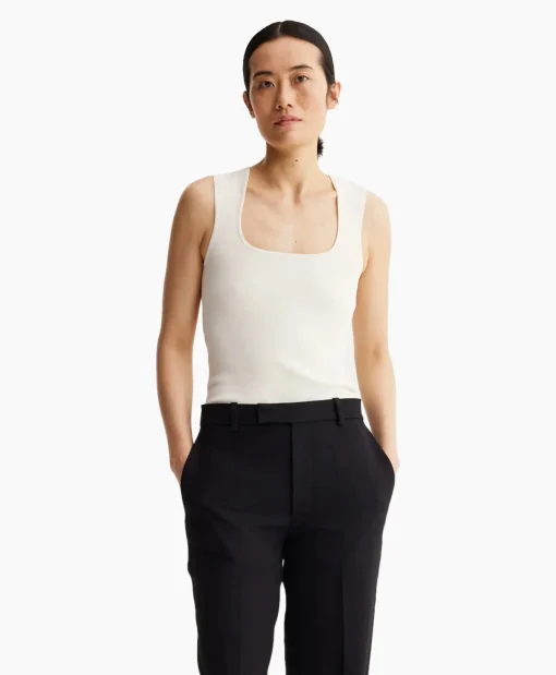 Róhe Rohe Top Bustier Shaped Knitted Off White*Dames T-Shirts & Tops