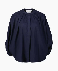 Sea Me Happy Blouse Balloon Donker Blauw*Dames Blouses