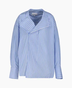 Sea Me Happy Blouse Penelope Poplin Licht Blauw*Dames Blouses