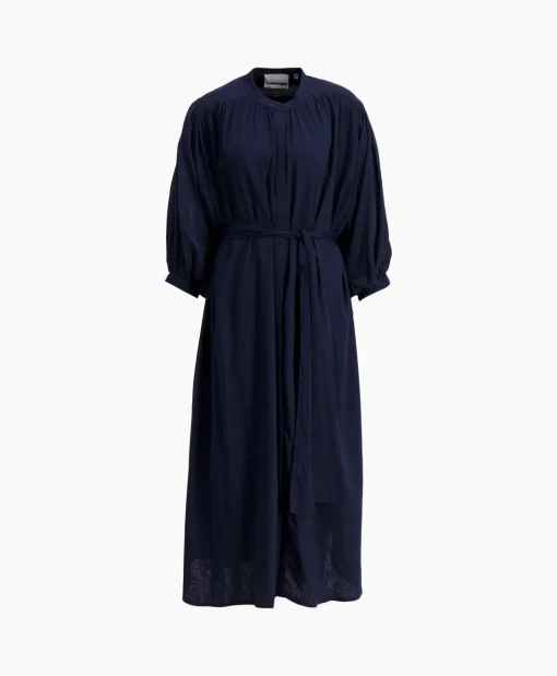 Sea Me Happy Maxi Jurk Balloon Long Double Layered Donker Blauw*Dames Jurken