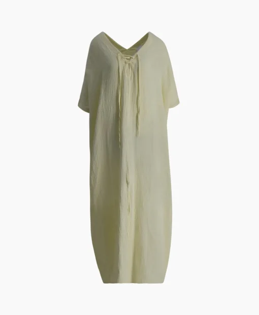 Sea Me Happy Maxi Jurk Monoi Bamboo Licht Geel*Dames Jurken