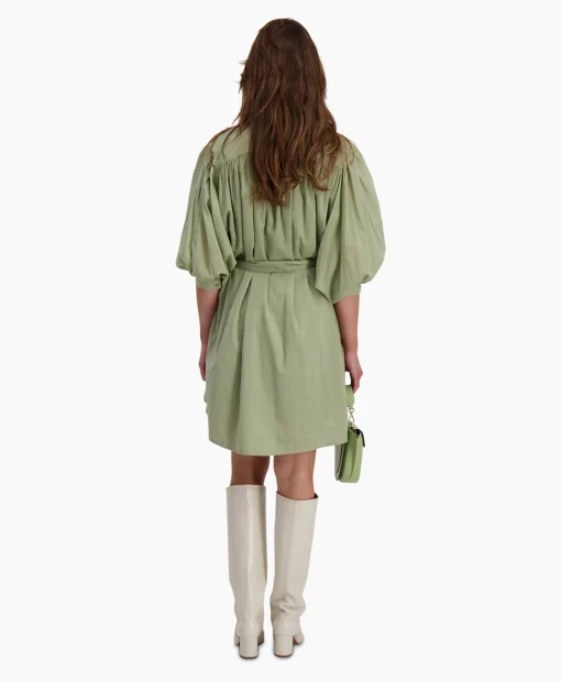 Sea Me Happy Mini Jurk Balloon Short Double Layered Licht Groen*Dames Jurken