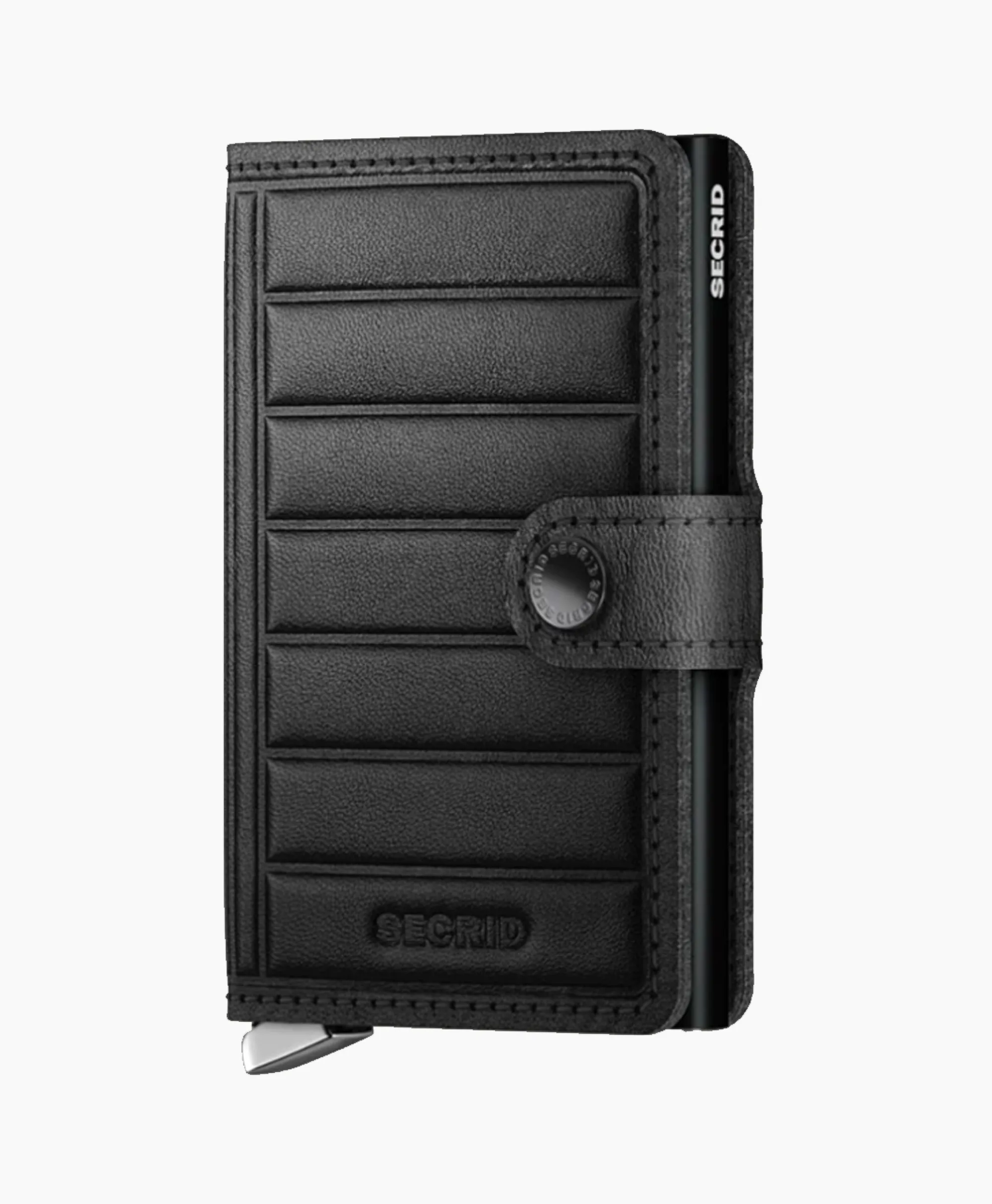Secrid Portemonnee Premium Miniwallet Emboss Lines Black Zwart*Heren Portemonnees