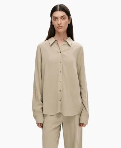 Selected Femme Blouse Viva Ls Shirt Noos Licht Grijs*Dames Blouses
