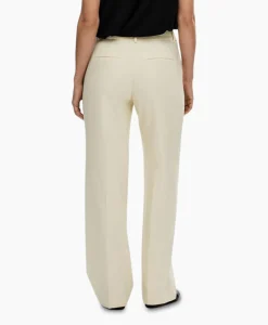 Selected Femme Broek Rita Mw Wide Pant Birch B Off White*Dames Broeken