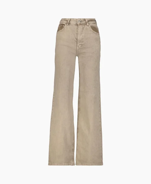 Selected Femme Jeans Alice-Cora Hw Latte Denim Wide J Beige*Dames Broeken