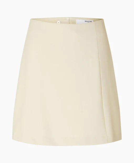 Selected Femme Minirok Rita Mw Short Skirt Birch Off White*Dames Rokken