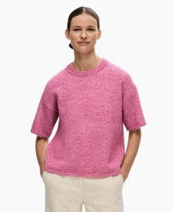 Selected Femme Pullover Maline-Liliana 2/4 Knit O-Neck N Roze*Dames Truien