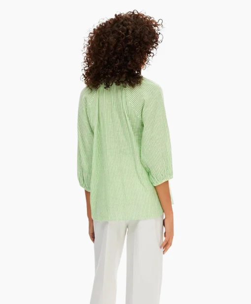Selected Femme T-Shirt Korte Mouw Alberta 3/4 Stripe Shirt Noos Off White*Dames T-Shirts & Tops