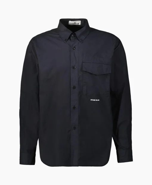 Stone Island Overshirt 11705 Donker Blauw*Heren Jassen