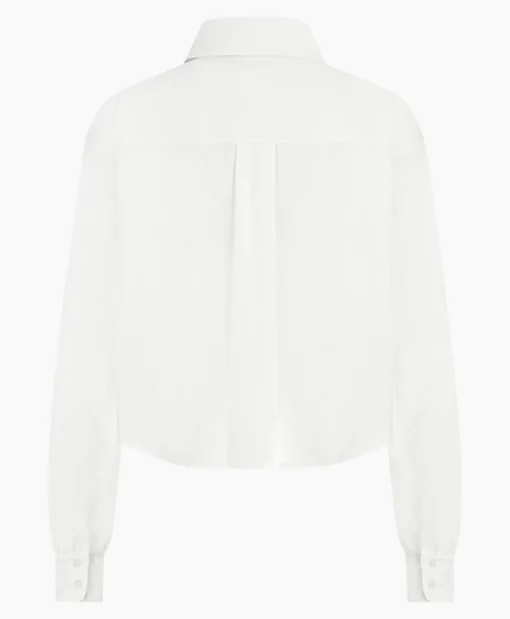 Studio Anneloes Blouse Dion Cropped Poplin Wit*Dames Blouses