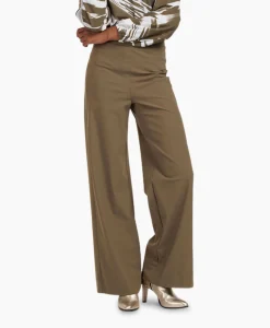 Studio Anneloes Broek Alex Bonded Trousers Bruin Dessin*Dames Broeken
