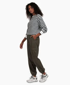 Studio Anneloes Broek Evi Leather Cargo Trousers Bruin Dessin*Dames Broeken