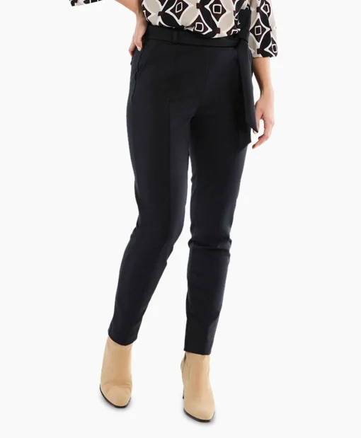 Studio Anneloes Broek Katlyn Shiny Bnd Trousers Zwart*Dames Broeken