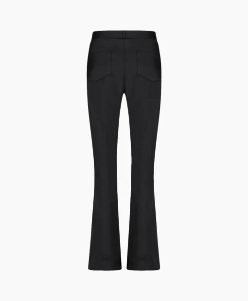 Studio Anneloes Broek Lio Shiny Bnd Flair Trousers Zwart*Dames Broeken