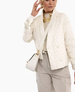 Studio Anneloes Jack James Quilted Leather Jacket Off White*Dames Jassen