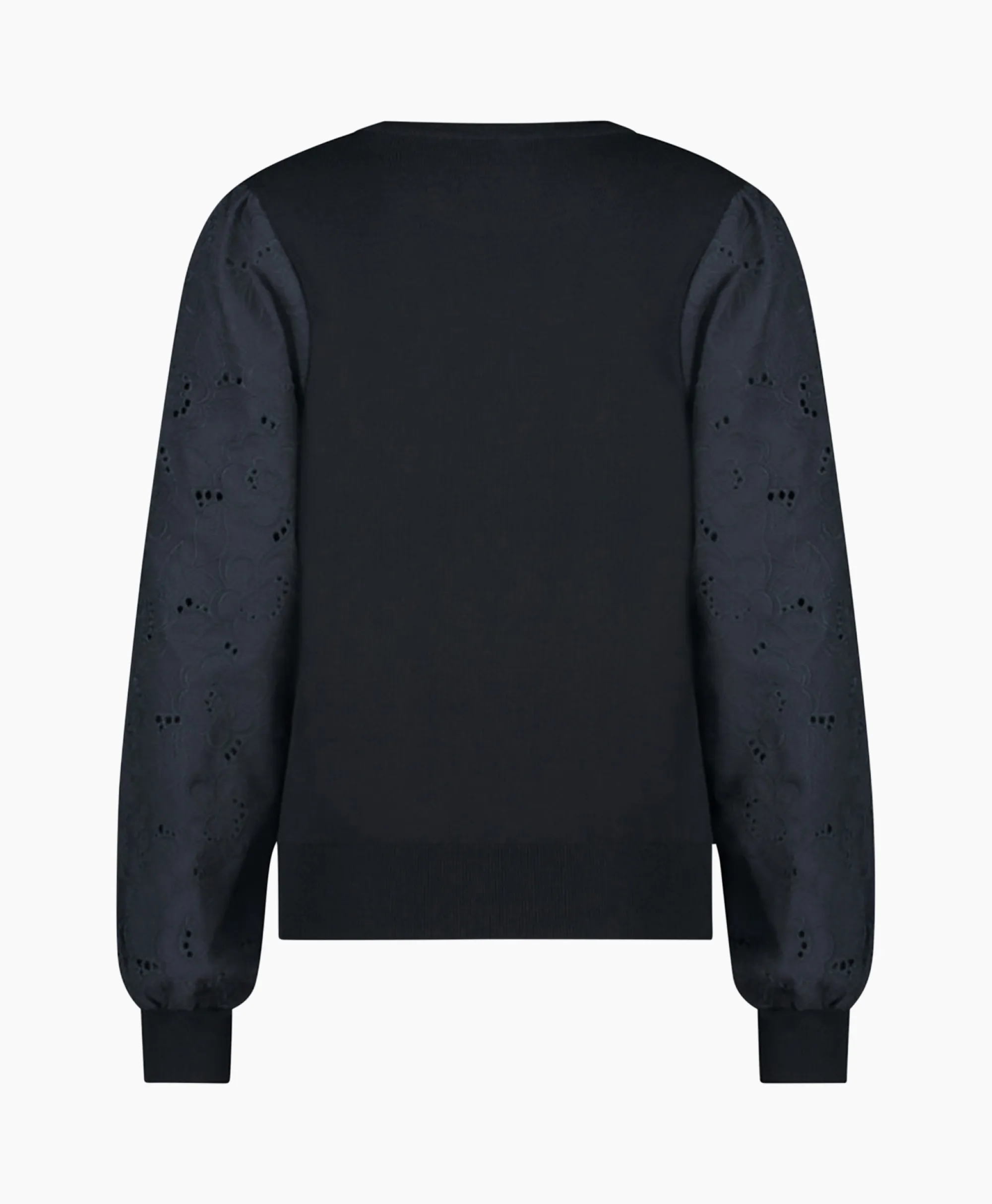 Studio Anneloes Pullover Deana Flower Broderie Donker Blauw*Dames Truien