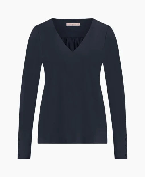 Studio Anneloes Top & T-Shirt Lesley Shirt Donker Blauw*Dames T-Shirts & Tops