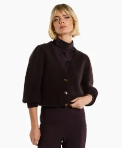 Studio Anneloes Vest Mandy Mohair Cardigan Bruin*Dames Vesten