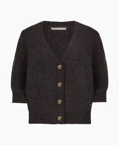 Studio Anneloes Vest Mandy Mohair Cardigan Bruin*Dames Vesten