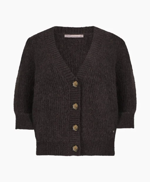 Studio Anneloes Vest Mandy Mohair Cardigan Bruin*Dames Vesten