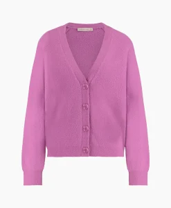 Studio Anneloes Vest Olivian Soft Cardigan Lila*Dames Vesten