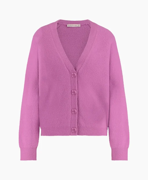 Studio Anneloes Vest Olivian Soft Cardigan Lila*Dames Vesten