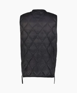 Taion Bodywarmer Military V Neck Zwart*Heren Jassen