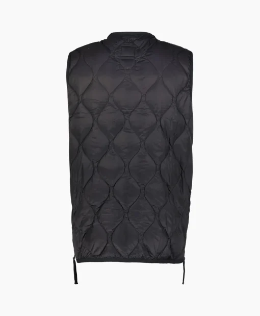 Taion Bodywarmer Military V Neck Zwart*Heren Jassen