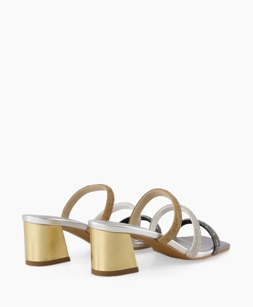 Toral Sandaal Met Hak Tl-Mila Zilver*Dames Sandalen