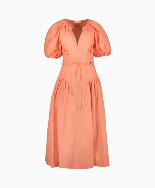 Ulla Johnson Midi Jurk Carina Pink*Dames Jurken