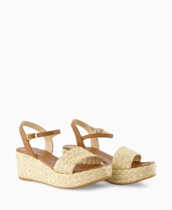 Unisa Sandaal Met Hak Kebek_Mar Bruin*Dames Sandalen
