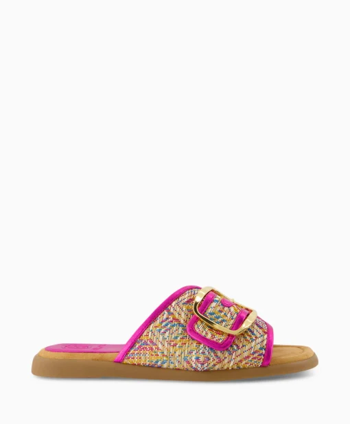 Unisa Sandaal Zonder Hak Crayyu Bruin Dessin*Dames Sandalen