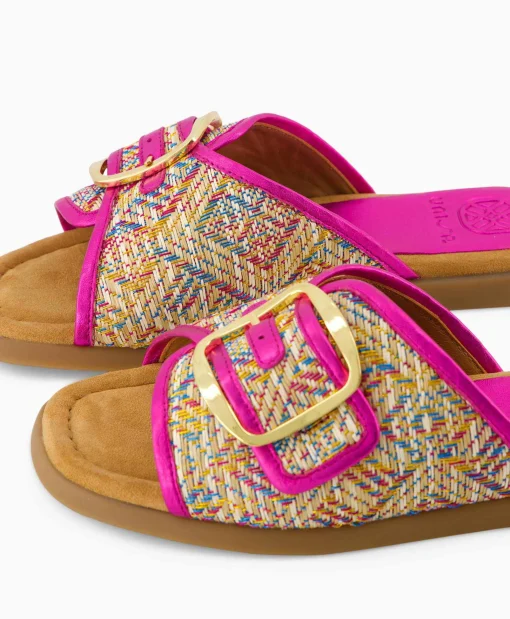 Unisa Sandaal Zonder Hak Crayyu Bruin Dessin*Dames Sandalen