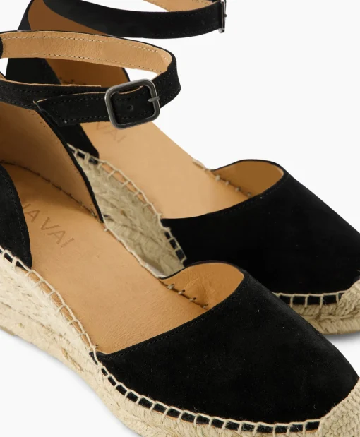 Via Vai Espadrille Flora Braid Zwart*Dames Instappers