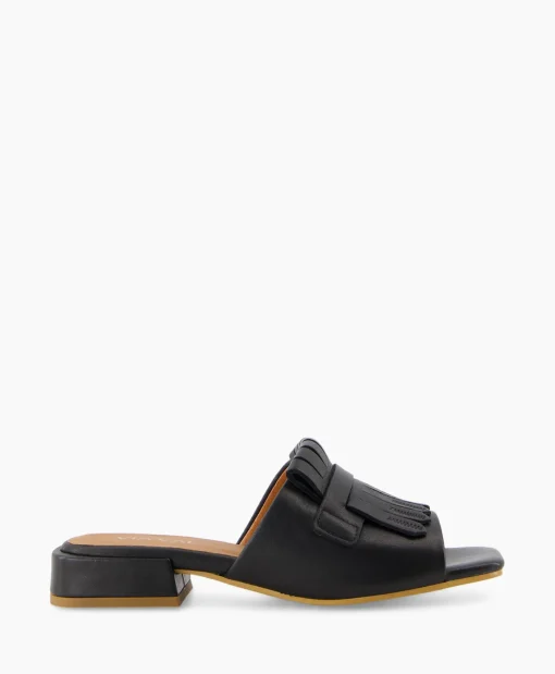 Via Vai Sandaal Met Hak Gigi Randy Zwart*Dames Sandalen