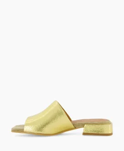 Via Vai Sandaal Met Hak Gigi Luna Goud*Dames Sandalen