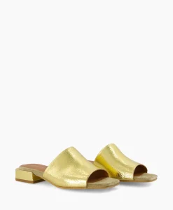 Via Vai Sandaal Met Hak Gigi Luna Goud*Dames Sandalen
