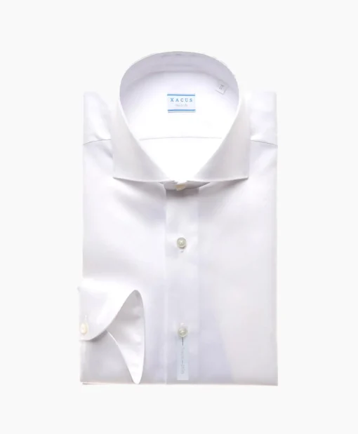 Xacus Travel Shirt Wit*Heren Overhemden